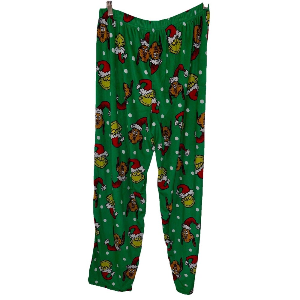 dr seuss Grinch Lounge Pants Size XL Super Soft W/ Pockets